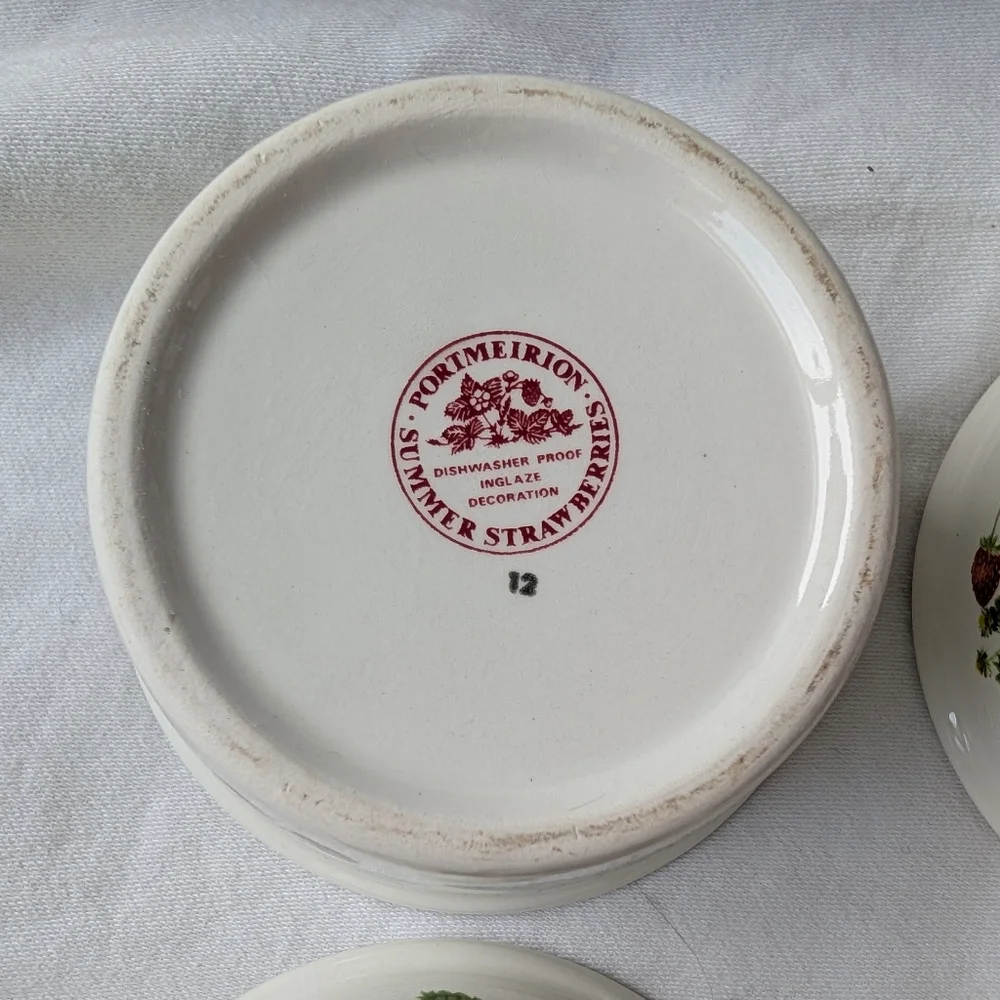 Vintage Portmeirion Summer Strawberries Ramekins Discontinued - 4